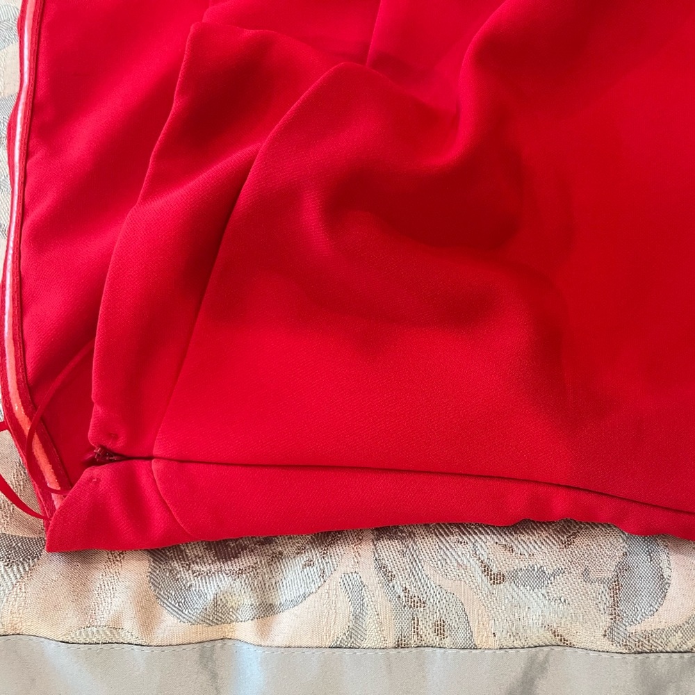 Red and Pink Strapless Mini Dress | Cocktail Dress | Strapless Fun Dress - Picture 8 of 10